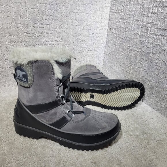Sorel Tivoli II Women's Size US 6.5 Gray Faux Fur Waterproof Boots LL5312-089. - Picture 7 of 12